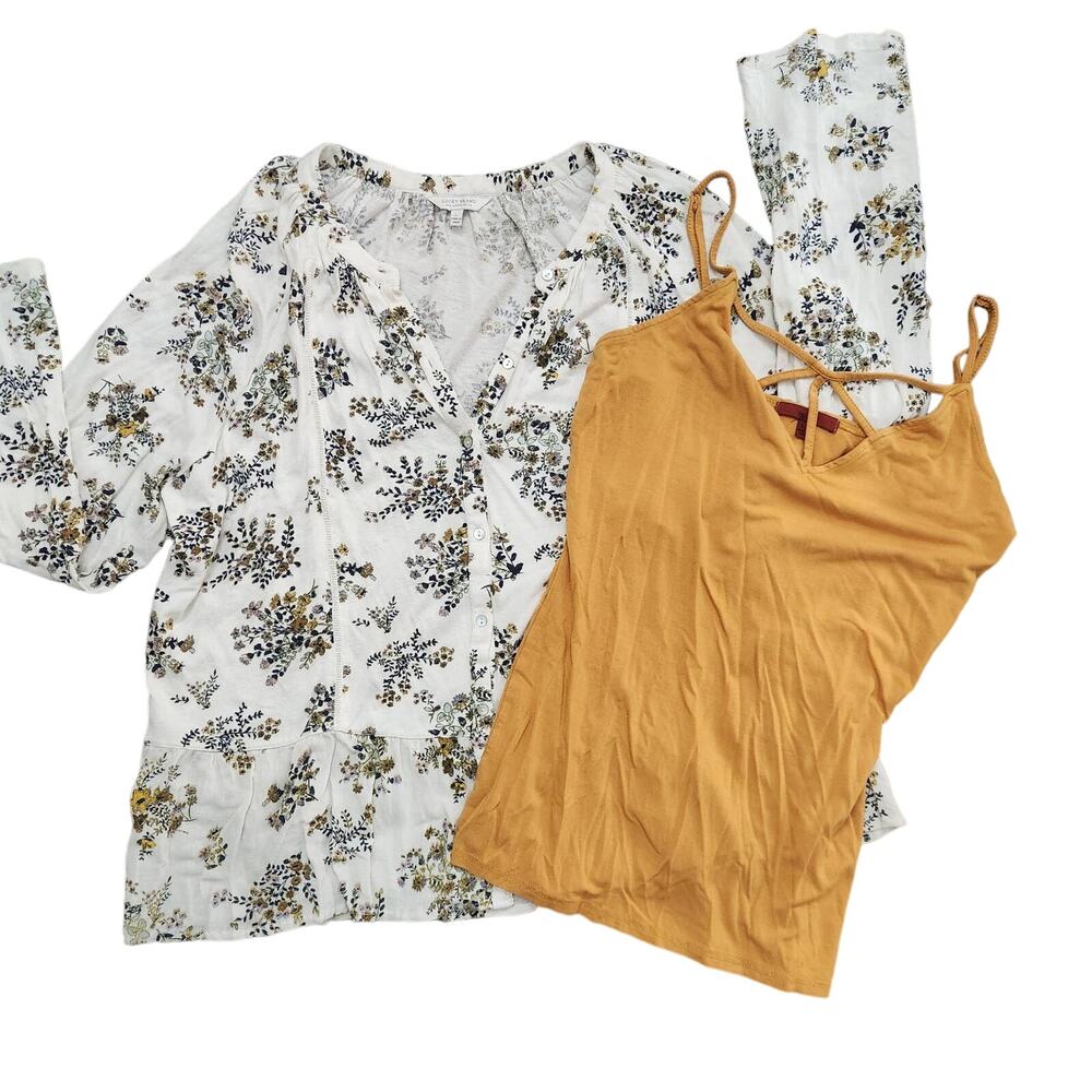 Lucky Brand baby doll shirt w tank top size large